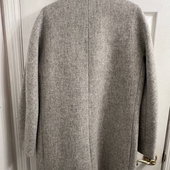 J. Crew Women's Cocoon Coat in Italian Stadium-Cloth in Heather Dusk - Picture 4 of 6